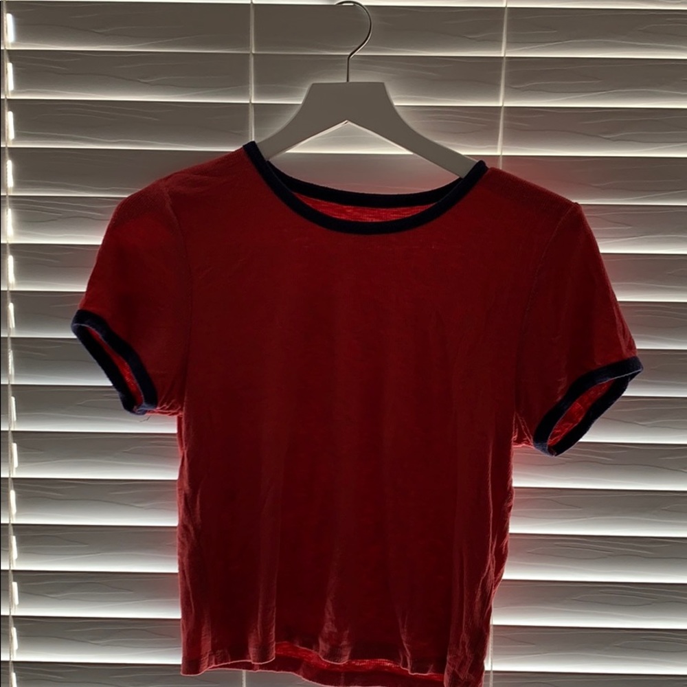 Red aerie ringer top